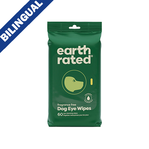 EARTH RATED - Lingette pour les yeux (60). Bêtes Gourmandes, boutique spécialisée alimentation, éducation et sports pour chiens à Québec.