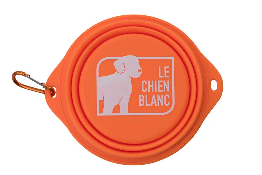 LE CHIEN BLANC - Bol rétractable Gus. Bêtes Gourmandes, boutique spécialisée alimentation, éducation et sports pour chiens à Québec.