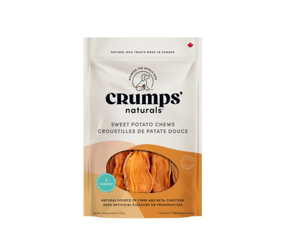 CRUMP'S - Croustille de patate douce. Bêtes Gourmandes, boutique spécialisée alimentation, éducation et sports pour chiens à Québec.