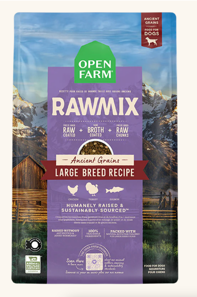 OPENFARM - Rawmix grains anciens grande race. Bêtes Gourmandes, boutique spécialisée alimentation, éducation et sports pour chiens à Québec.
