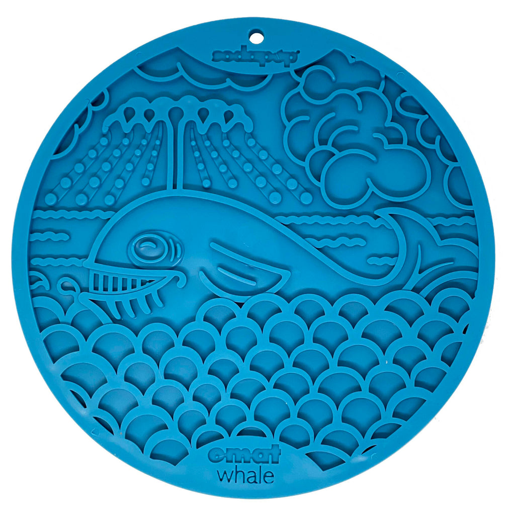 SODAPUP - Tapis de lèche "eMat whale". Bêtes Gourmandes, boutique spécialisée alimentation, éducation et sports pour chiens à Québec.