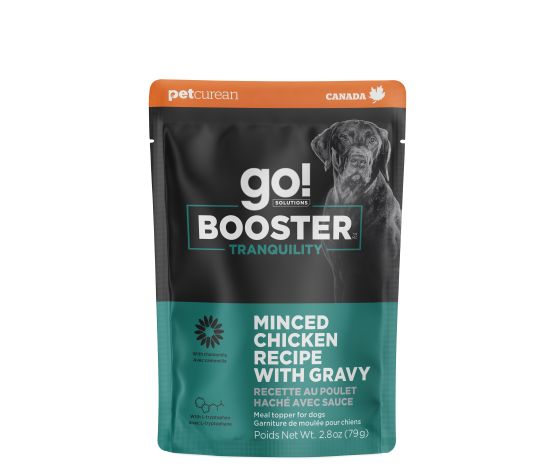 GO! BOOSTER - Tranquillité ragoût de poulet haché avec sauce. Bêtes Gourmandes spécialiste en nutrition et produits pour chien et chat à Québec.